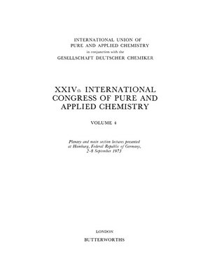cover image of XXIVth International Congress of Pure and Applied Chemistry